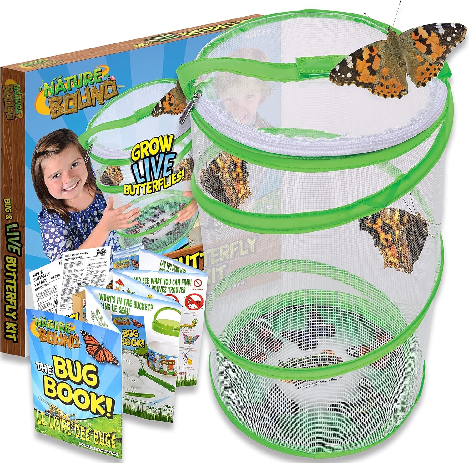 Nature Bound Butterfly Growing Kit – Live Caterpillar to Butterfly Project