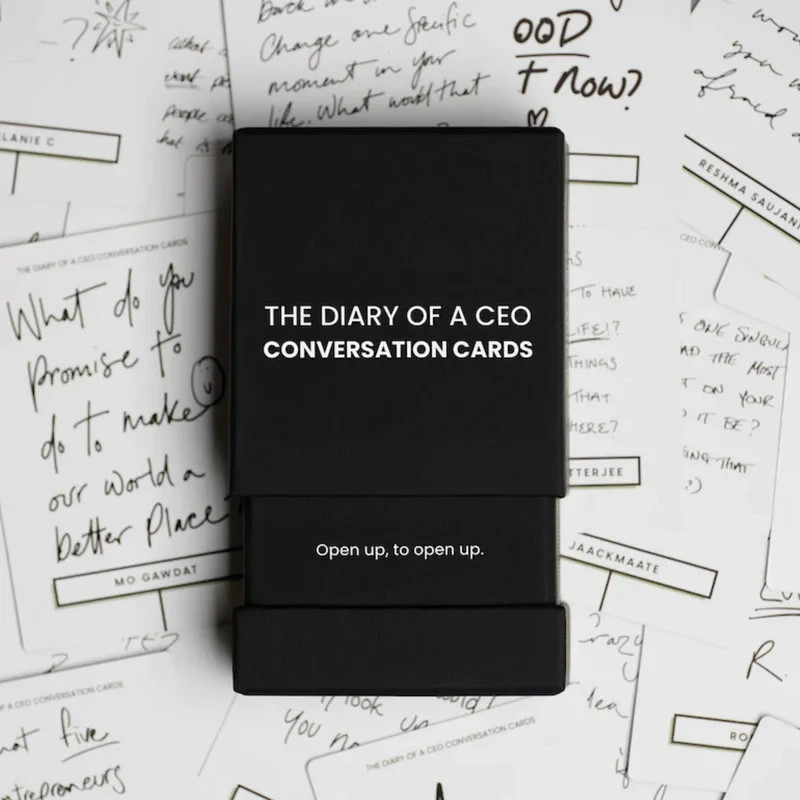 Steven Bartlett The Diary Of A CEO Conversation Cards – First Edition. NEW!