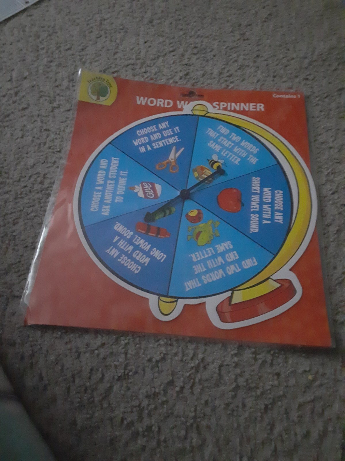 Word Wall Spinner Verbs Homeschool Vowels Language Sentence Forming Toy