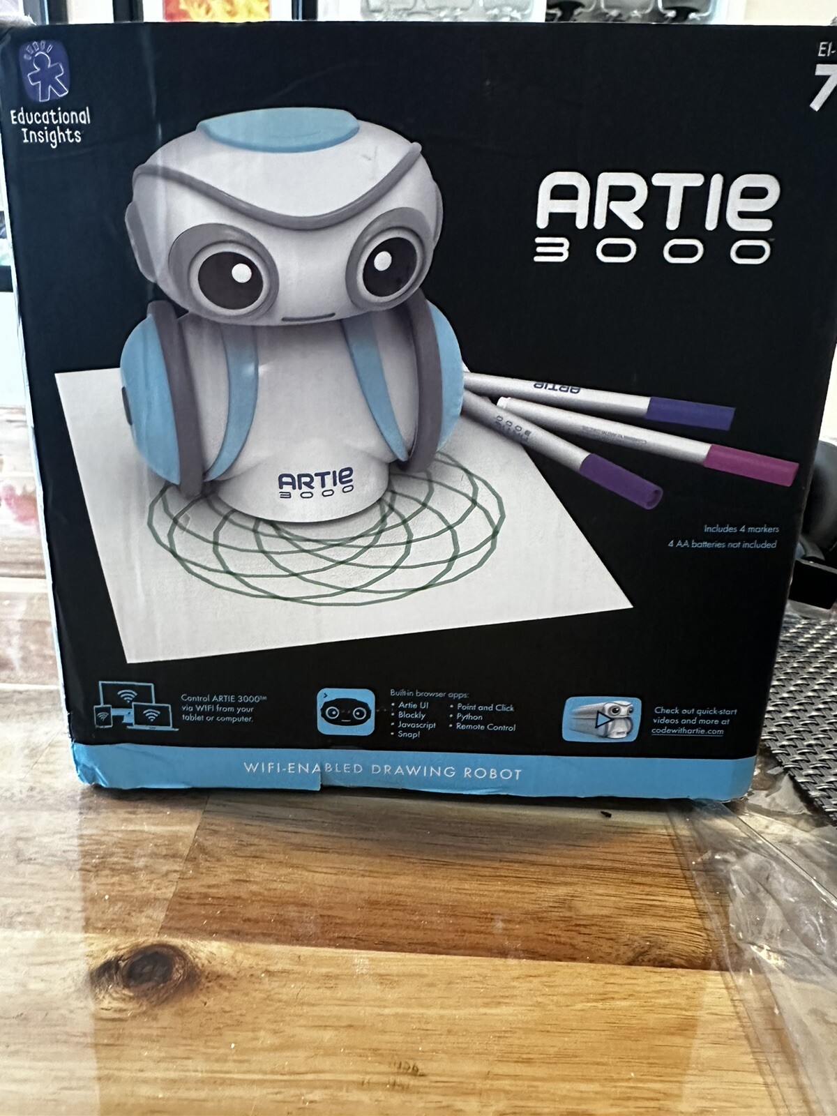 Artie 3000 Coding Drawing Robot Educational Toy STEM Built In Wifi Markers Gift