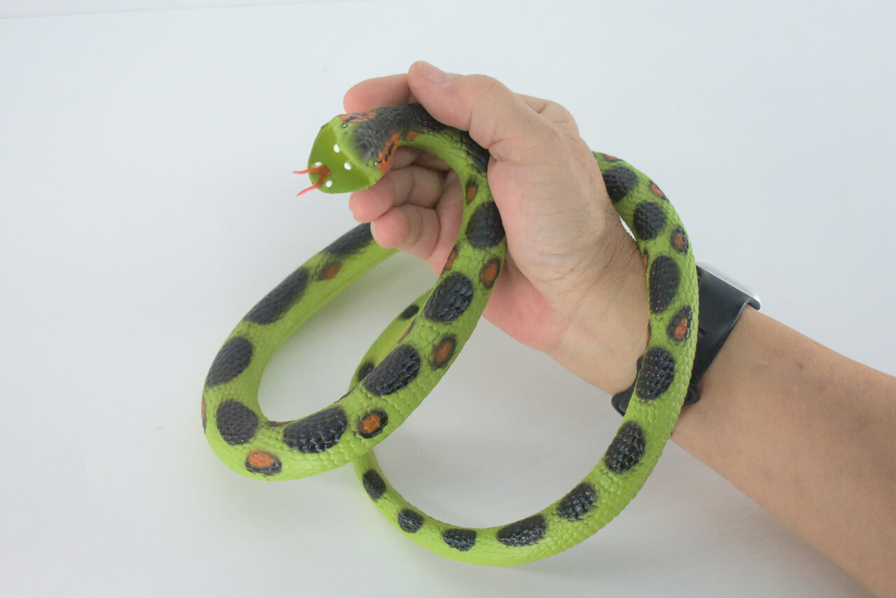 Anaconda Snake Toy, Rubber Snake, Realistic Painted Model, Gift, 42″ WR24 BB316