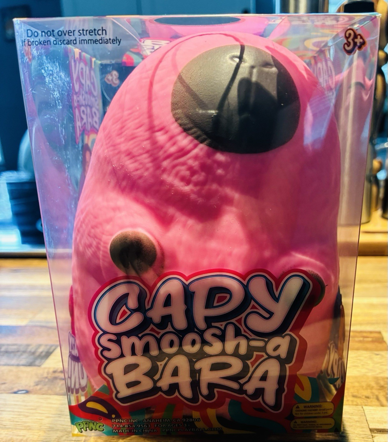 PPNC CAPY Smoosh-a BARA Capybara Squishy Squeeze Toy Pink/Black 3+ 2024