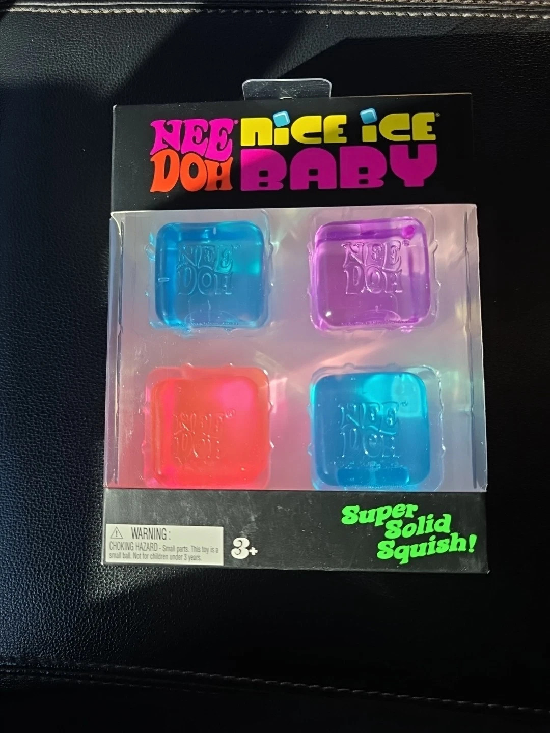 NeeDoh Nice Ice Baby 4 pack, Set of Four Nee Doh Mini Nice Cube (RANDOM COLORS)