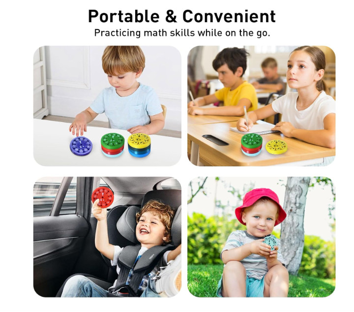 9pcs Math Facts Fidget Spinners Addition Multiplication Game Educational Toy