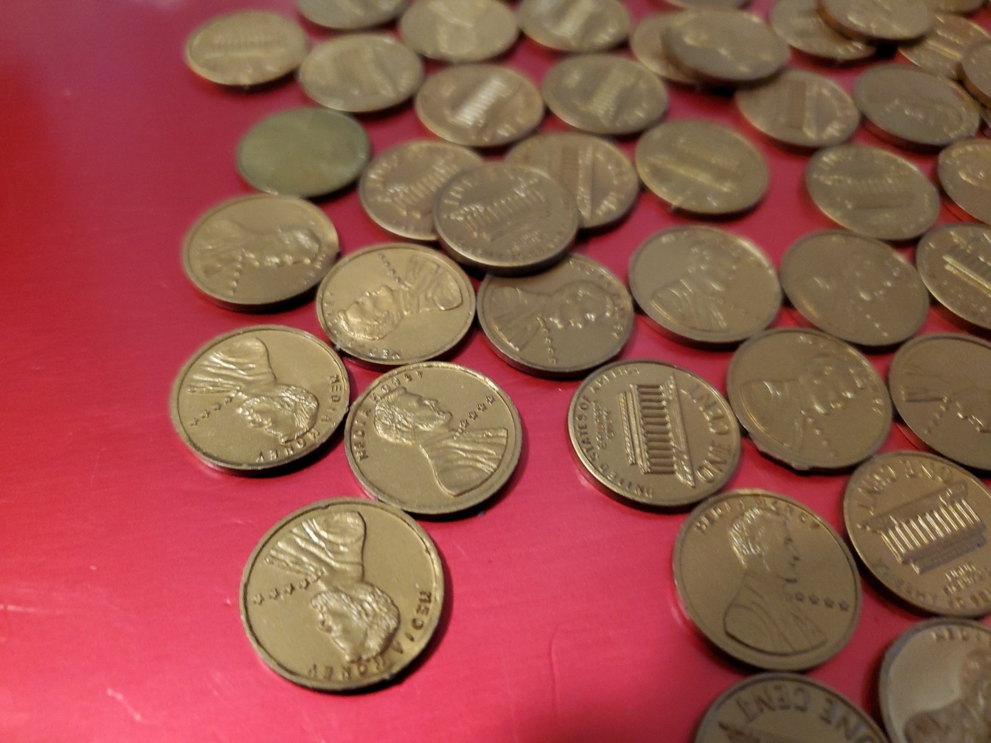 VTG Media Money Plastic Pennies Lot 72 Pieces Realistic Math Manipulative