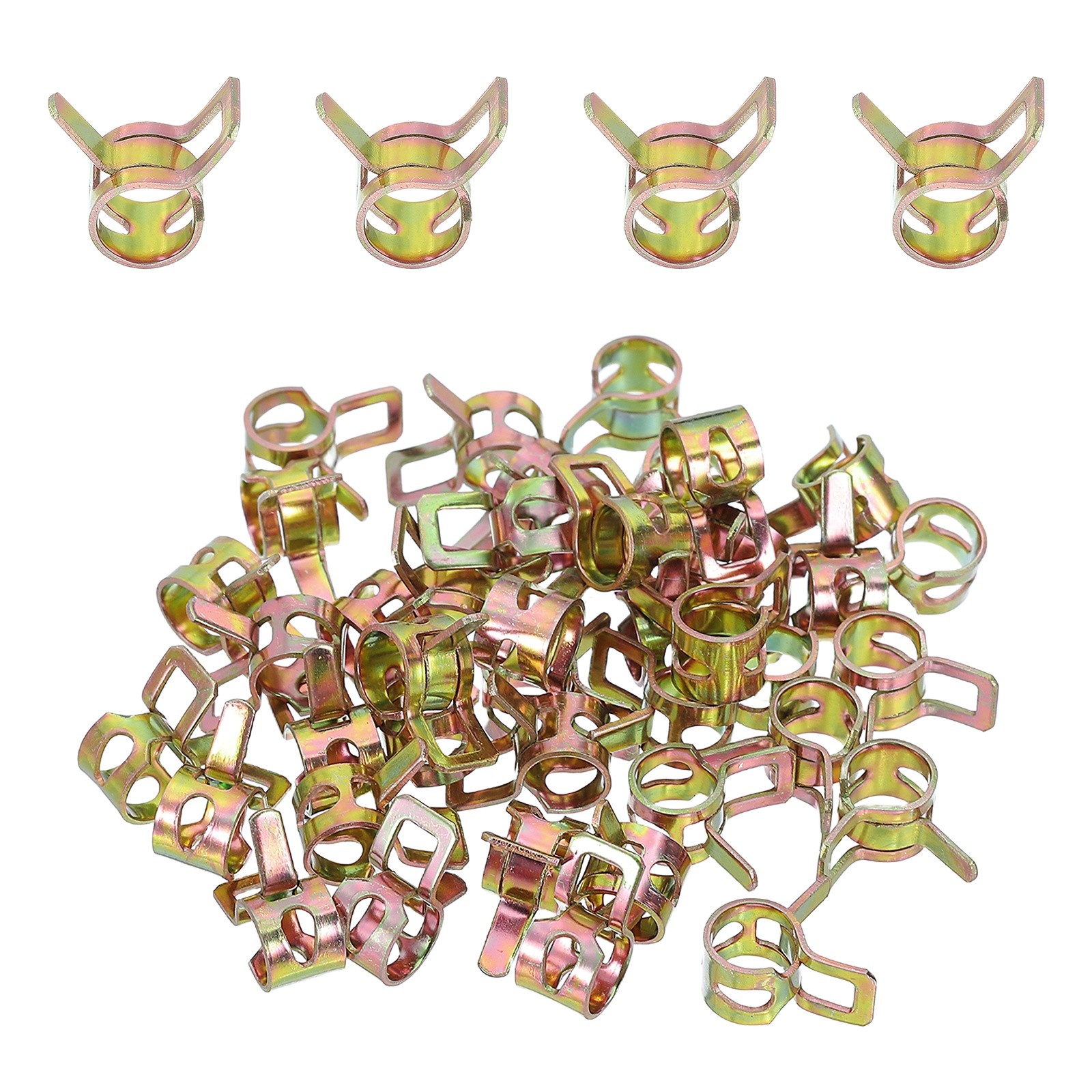 40 Pcs Spring Band Hose Clamps for 6.5-7.1mm OD 0.2″(6mm) ID Multicolored