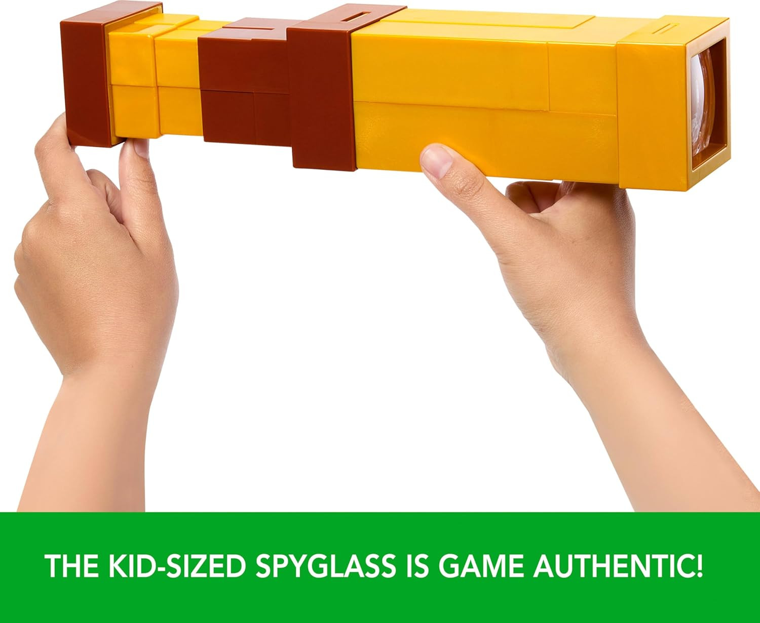 Minecraft Pixel Spyglass Toy with Pixelating Viewing Lens, Kid-Sized Accessory f