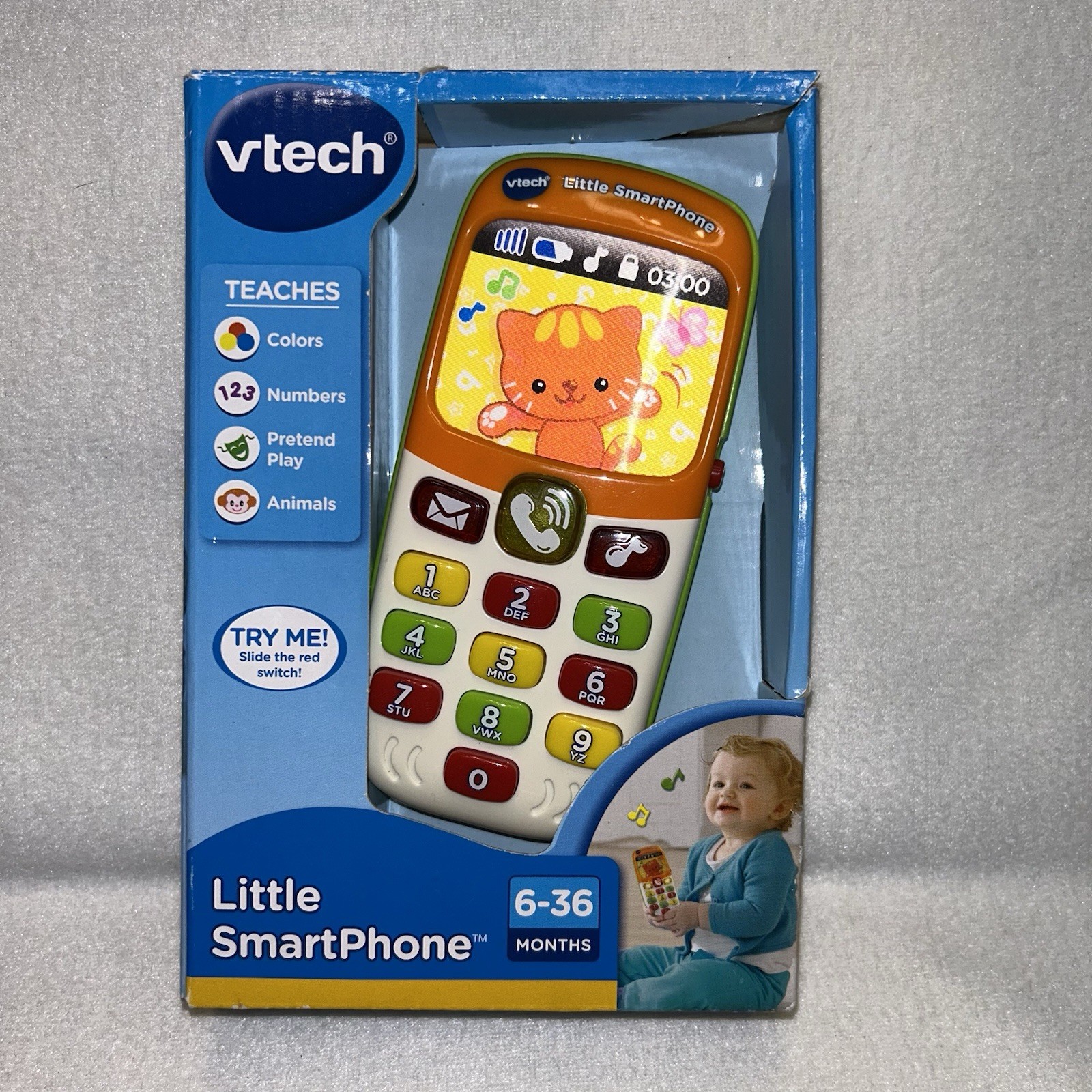 New VTech Little SmartPhone Teaches Numbers Colors Toy Baby Toddlers 6-36 Months