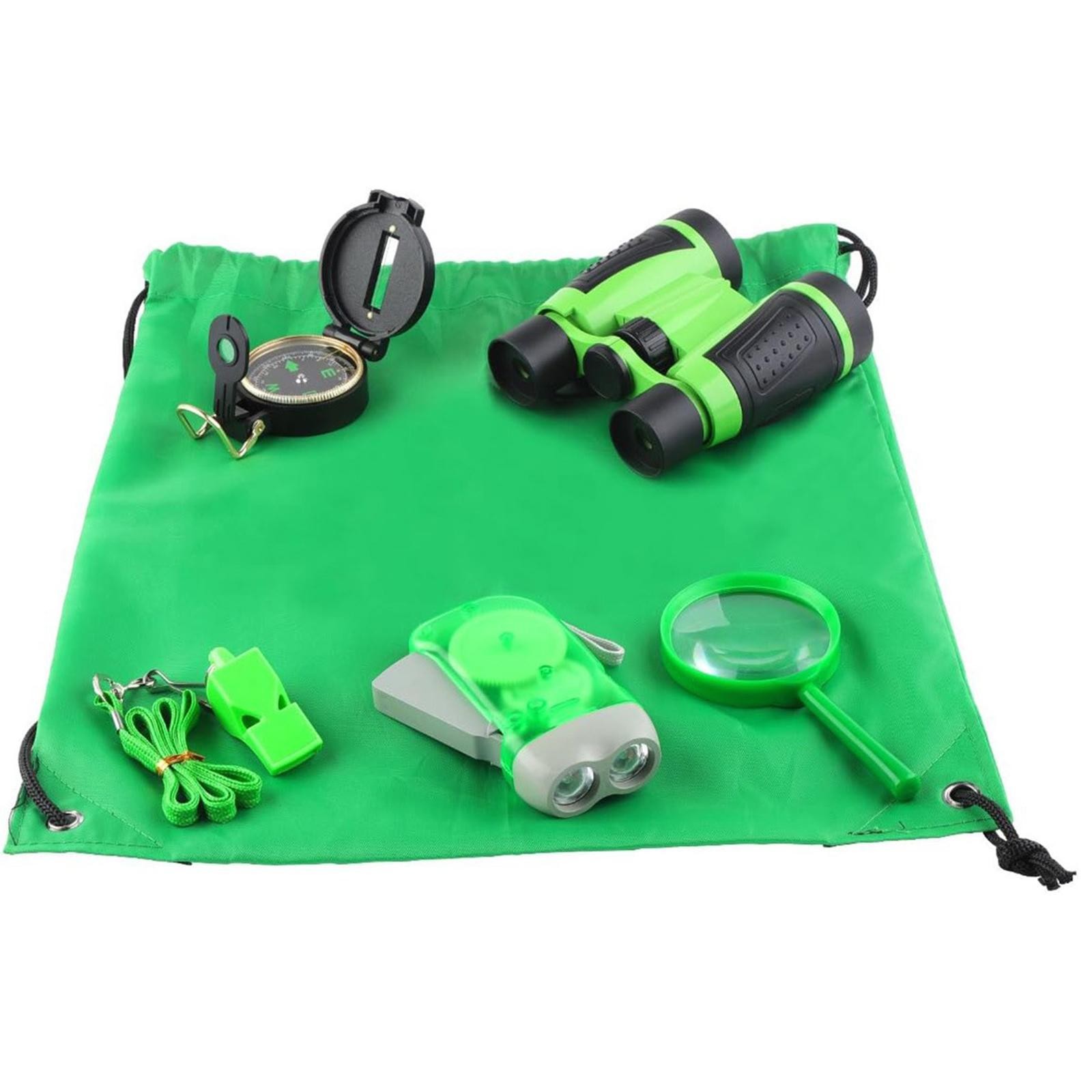 5 Pieces Kids Explorer Kit Nature Exploration Set Compass Magnifying Glass Mini