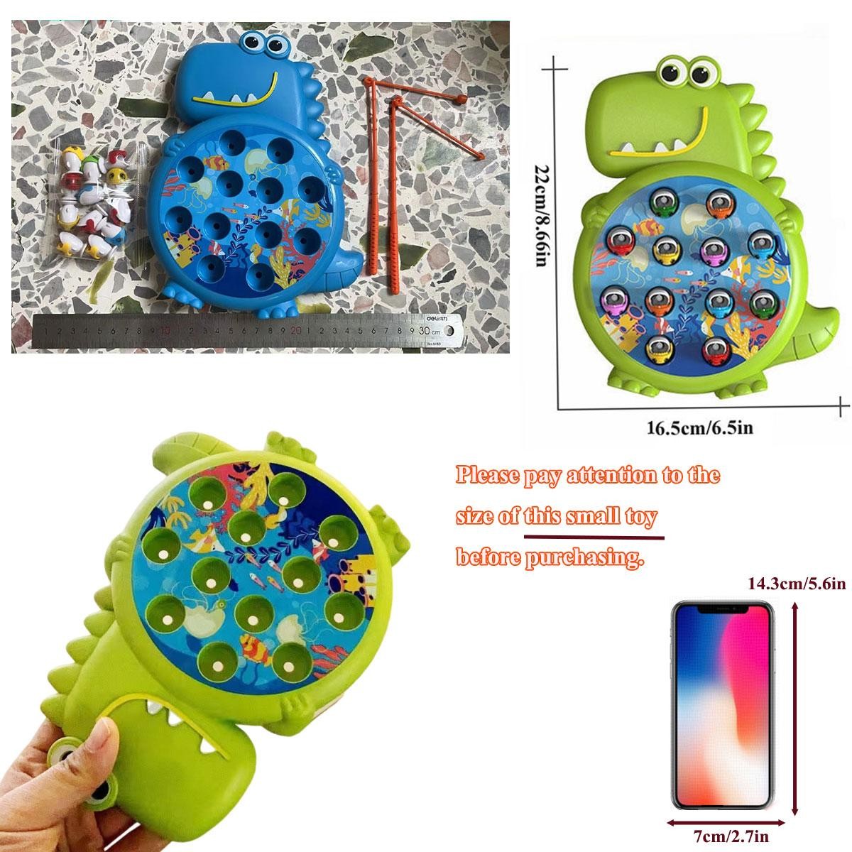 Dinosaur Magnetic Fishing Toy Set – Montessori Educational Kids Game with Rod