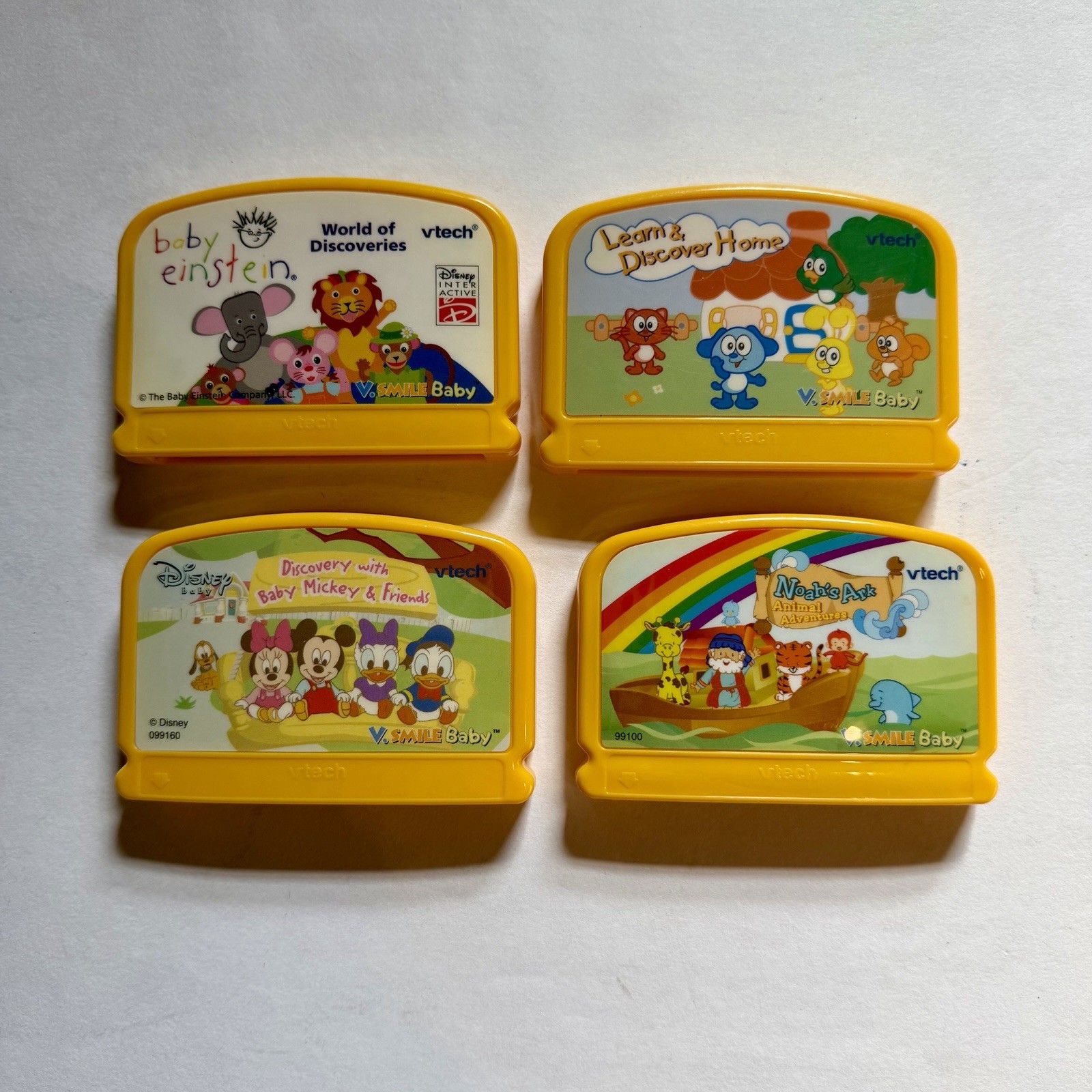V Tech V Smile Baby Games Lot Mickey, Baby Einstein, Noah’s Ark, Discover Home