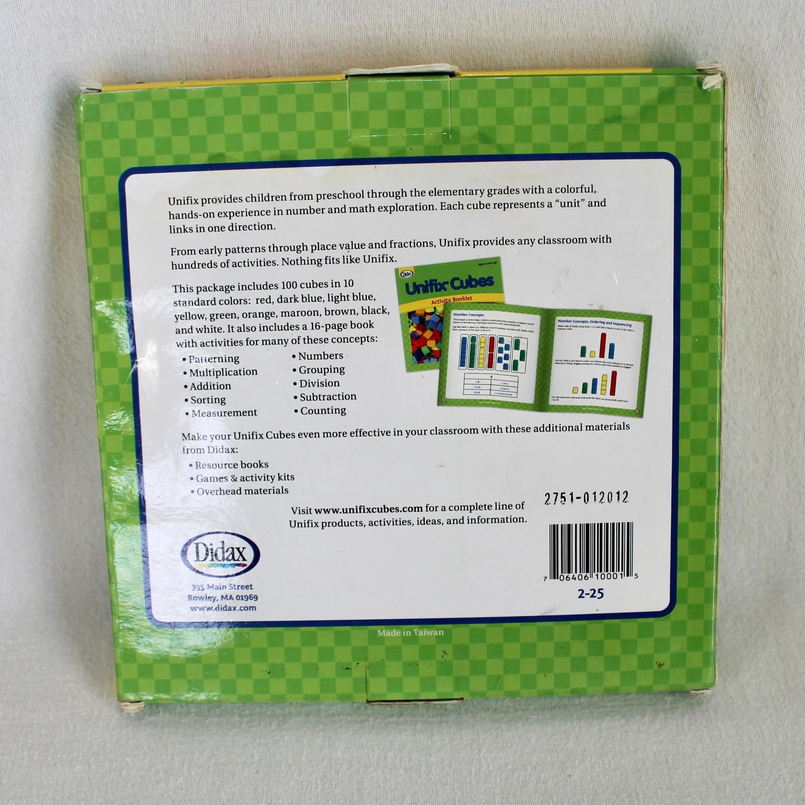 Didax Unifix Cubes Set of 100 Interlocking Counting Blocks Teacher Homeschool