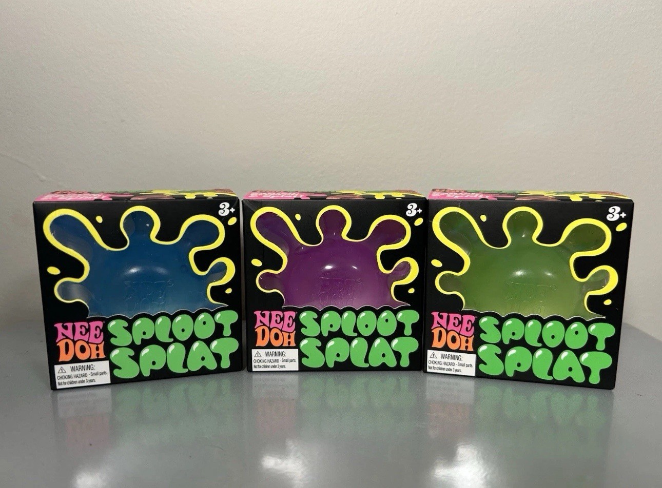 Set Of of 3 Nee Doh Sploot Splat Brand New Authentic – Blue, Pink, Green