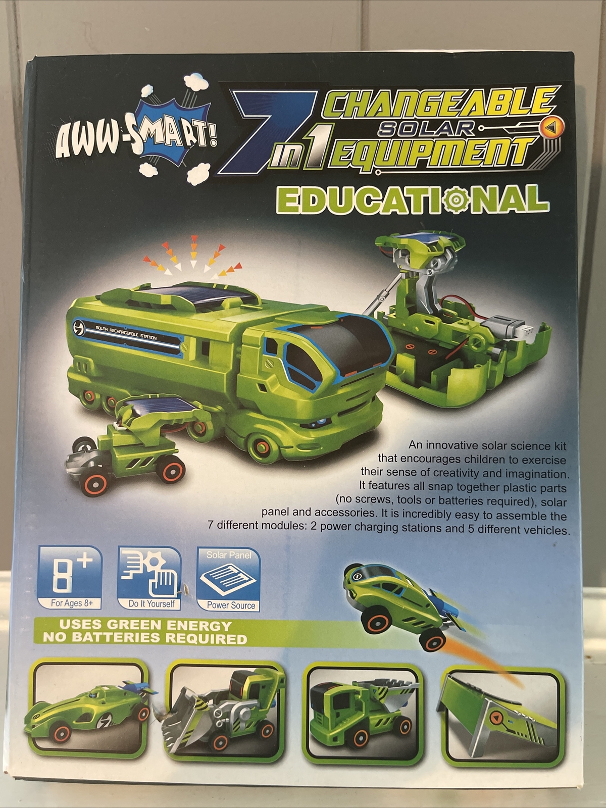 Changeable solar 7 in 1 equipment for kids
