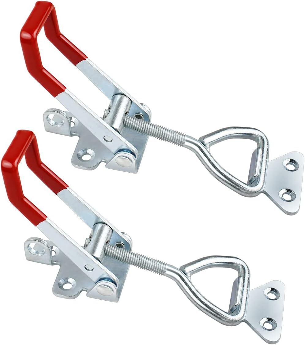 2 PCS Heavy Duty Toggle Clamp Latch 4003 Adjustable Latch Hardware, 1320Lbs