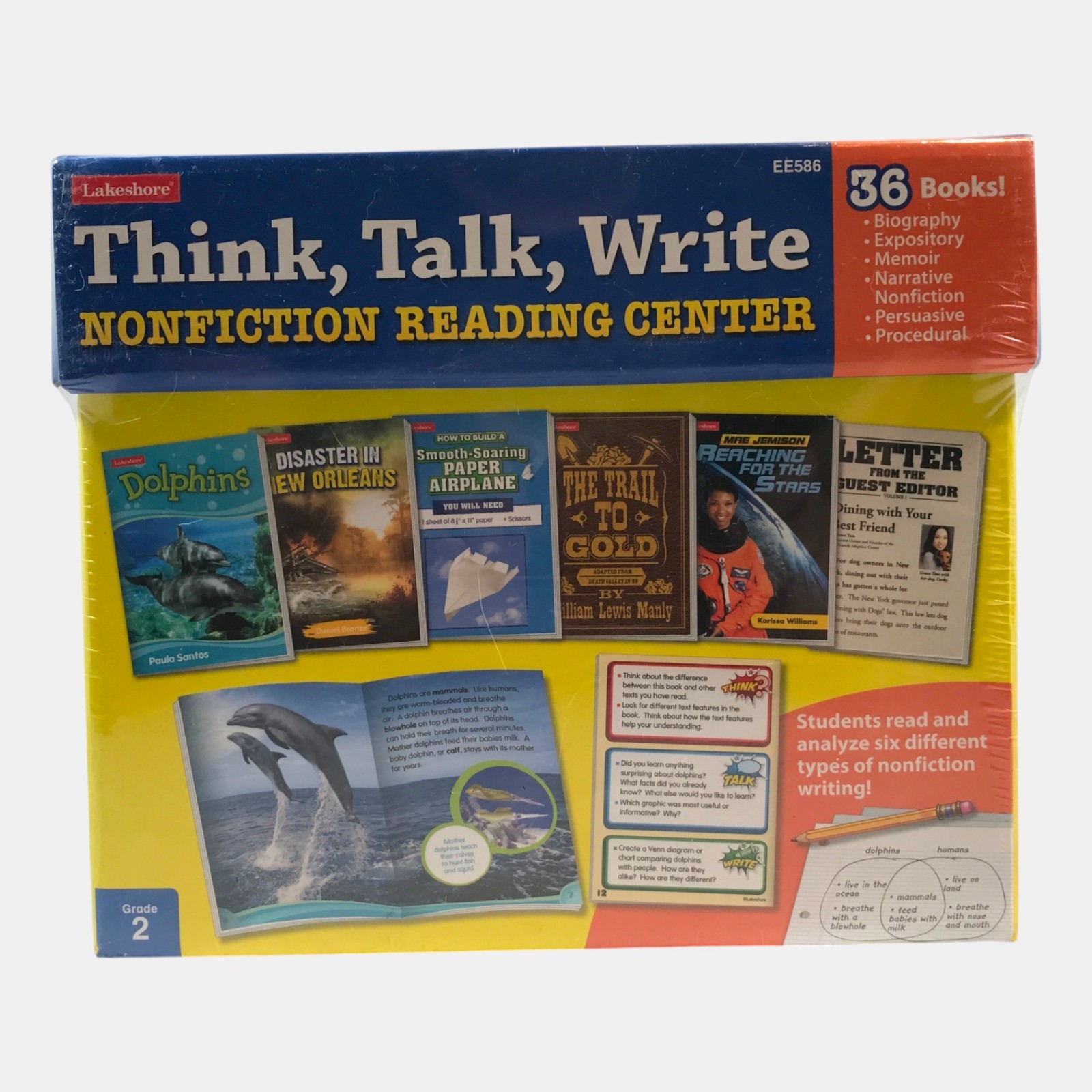 Lakeshore Think talk Write Nonfiction Reading Center Grade 2 36 Books Sealed
