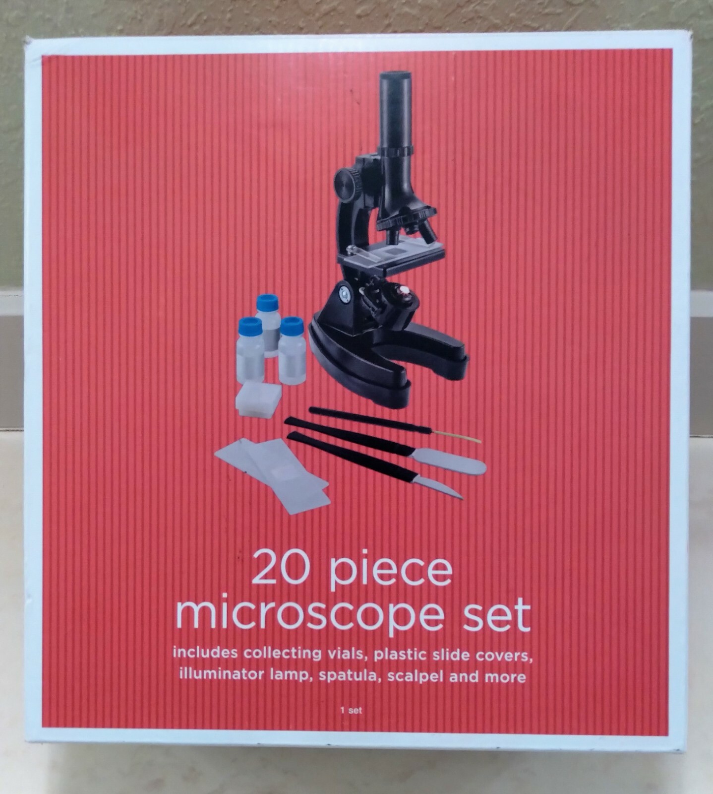 Children’s Kids Junior Microscope 20 Piece Set New Open Box