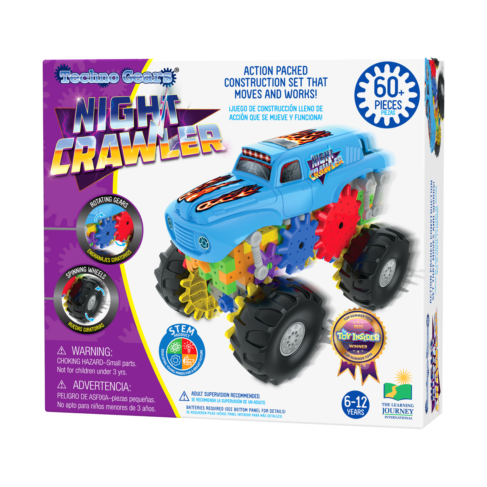 New – The Learning Journey Techno Gears – Night Crawler: 60+ Pcs – Ages 6-12