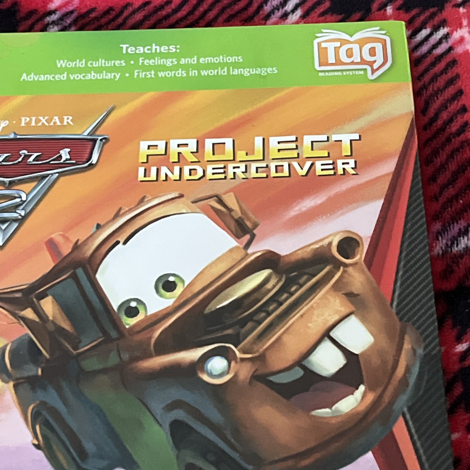 Leapfrog Hardcover Book Disney Pixar Cars 2 Project Undercover Children Kids Tag
