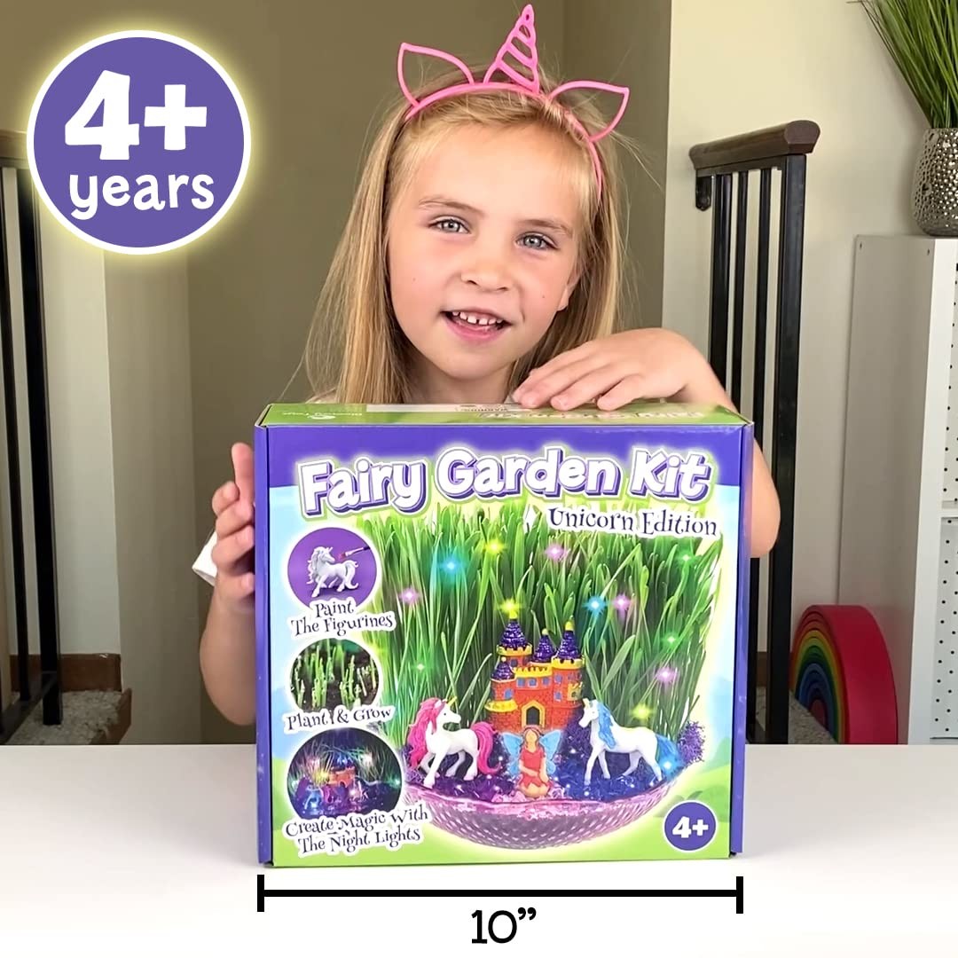 Unicorn Fairy Garden Kit | Light Up Terrarium Kit | STEM Toys | Arts and Craf…