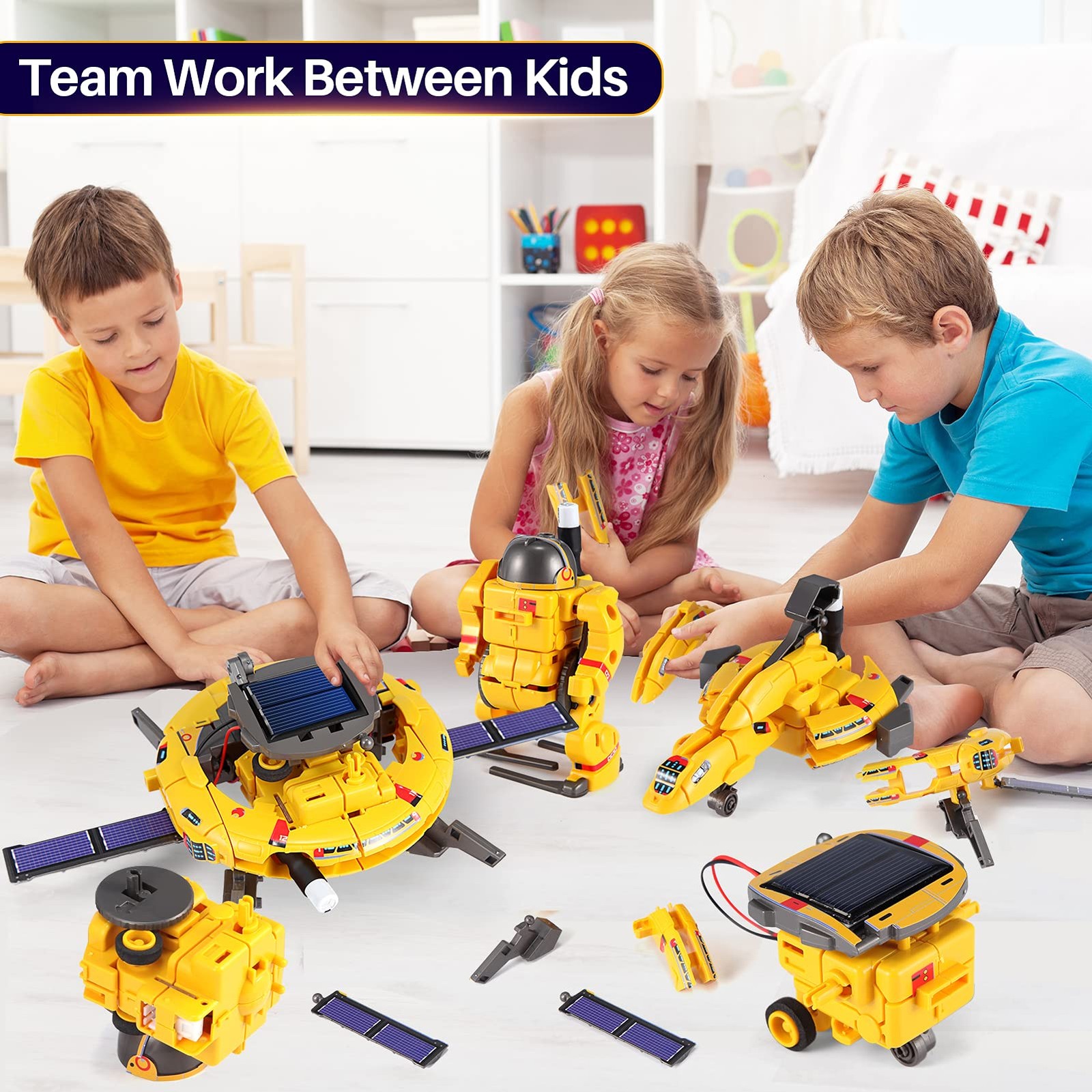 COBFDHA STEM Projects for Kids Age 8-12, 9.6 x 7.2 x 2.7 inches, Yellow