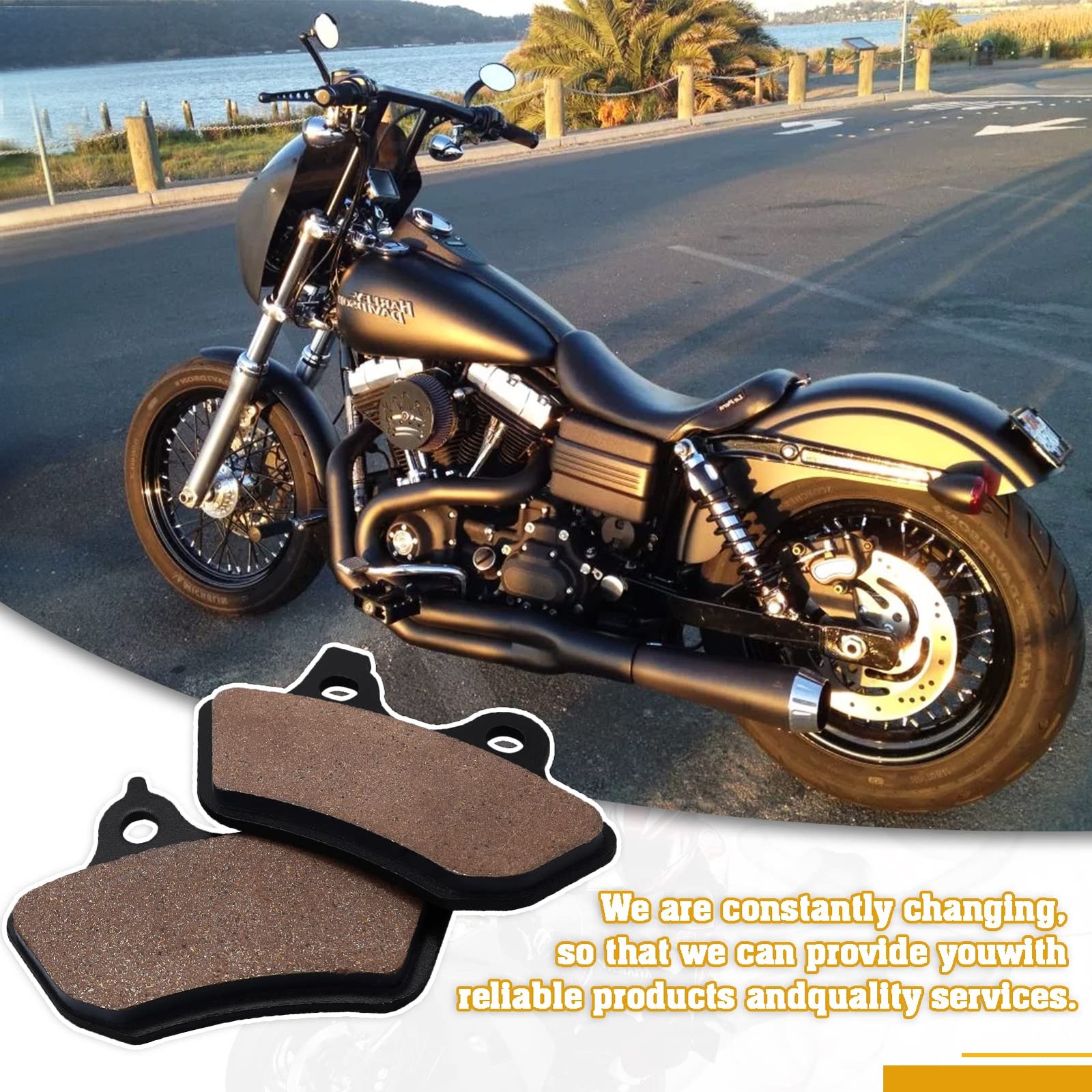 Cyleto Front & Rear Brake Pads for Harley Heritage Softail FLSTCI FLSTC…