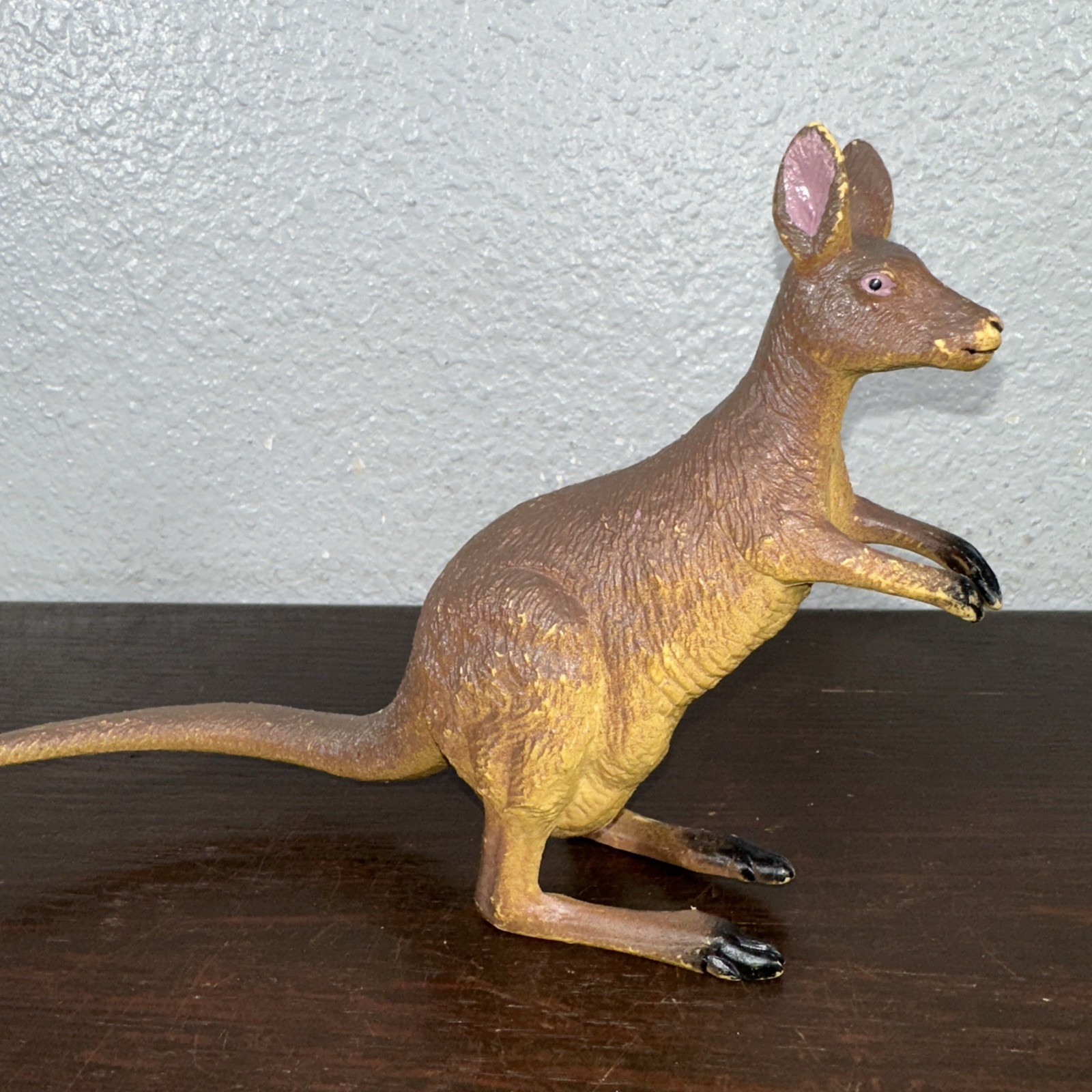 Kangaroo Figure Toy Hard Rubber Figurine Large Vintage 1980s AAA