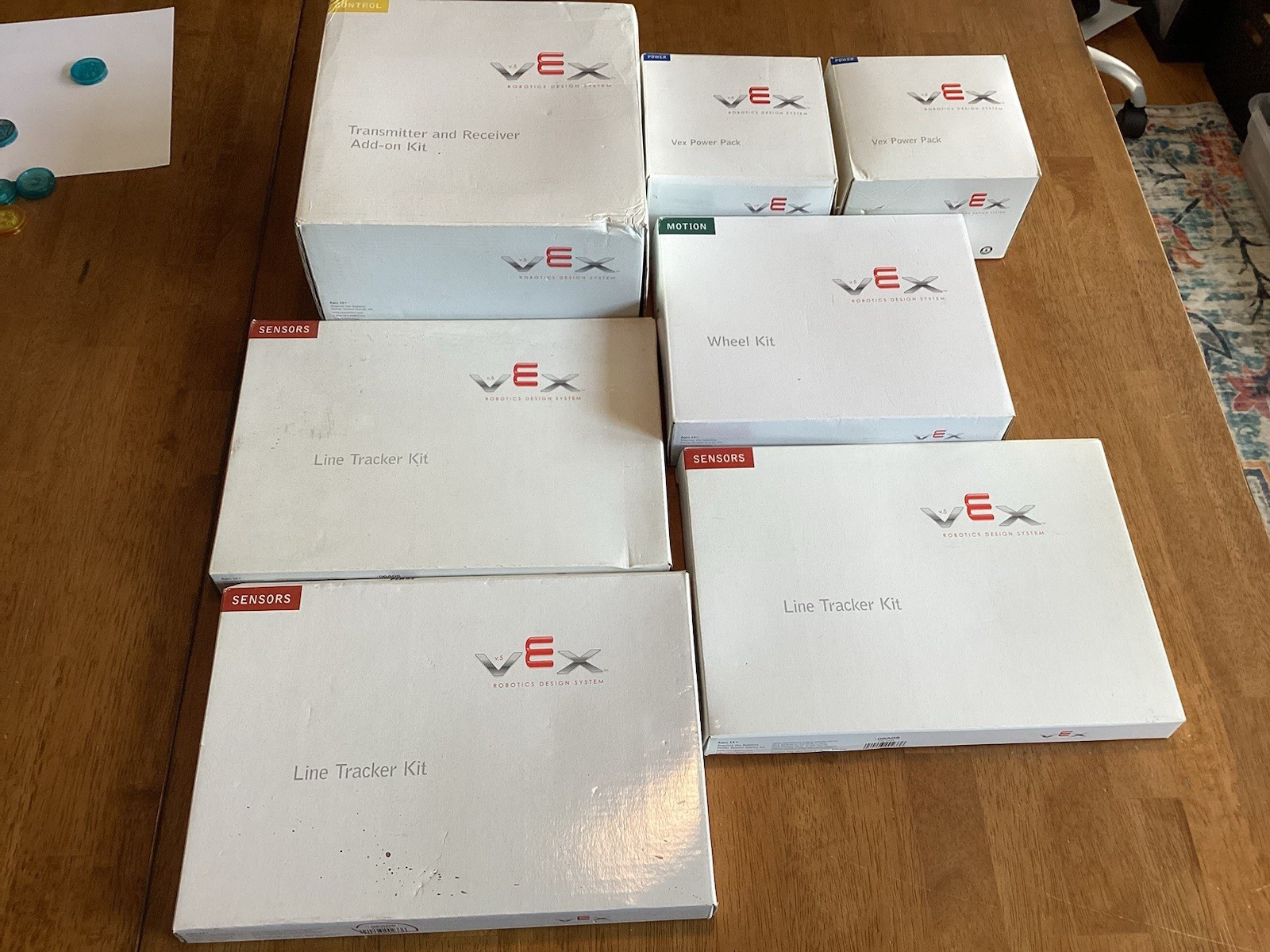 Huge, lot Of Vex Robotics, Line, Tracker Kit, Wheel Kit, Vex Power Pack Etc