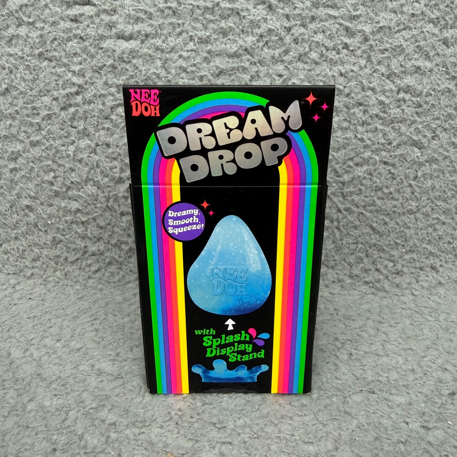 NeeDoh Dream Drop Blue Glitter Squishy Squeeze Fidget Toy Schylling Authentic