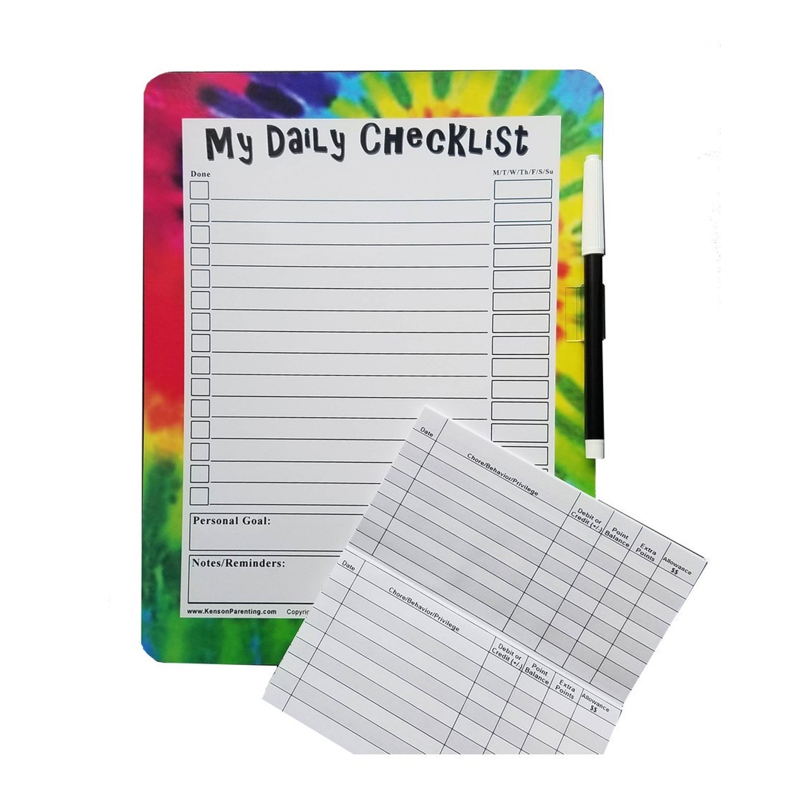 Kenson Kids On Track Responsibility Behavior System Checklist, Register & Marker