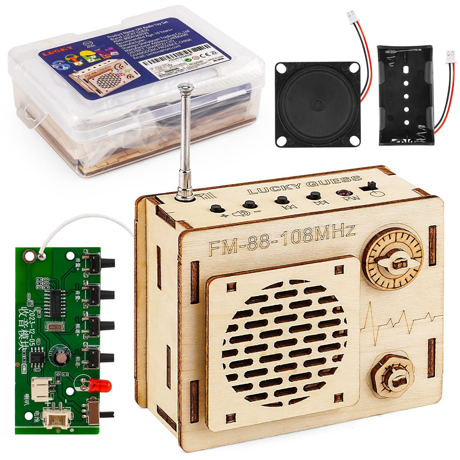 STEM Projects for Kids & Adults, FM 88-108 MHz Radio Toy Set, DIY Science Exp…