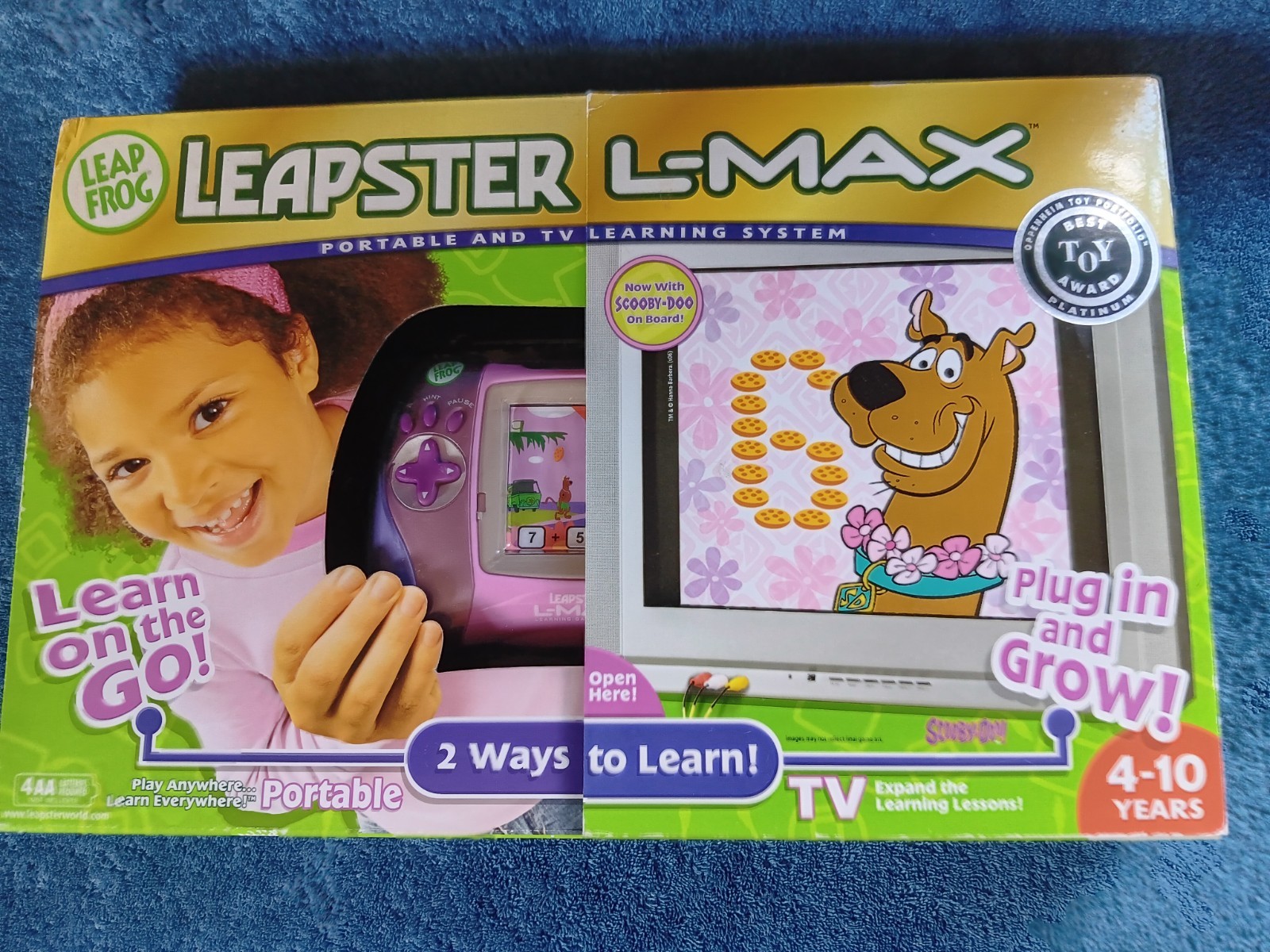 LeapFrog Leapster L-Max Portable & TV Learning Game System 2005 SCOOBY DOO NEW