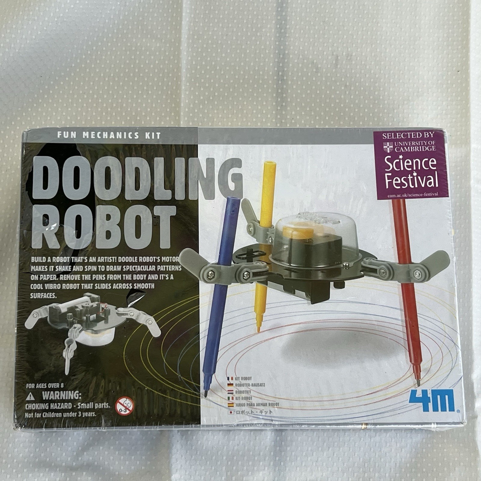 Doodling Robot Kit DIY Kids Science Engineering Robotics 4M KidzRobotix NEW