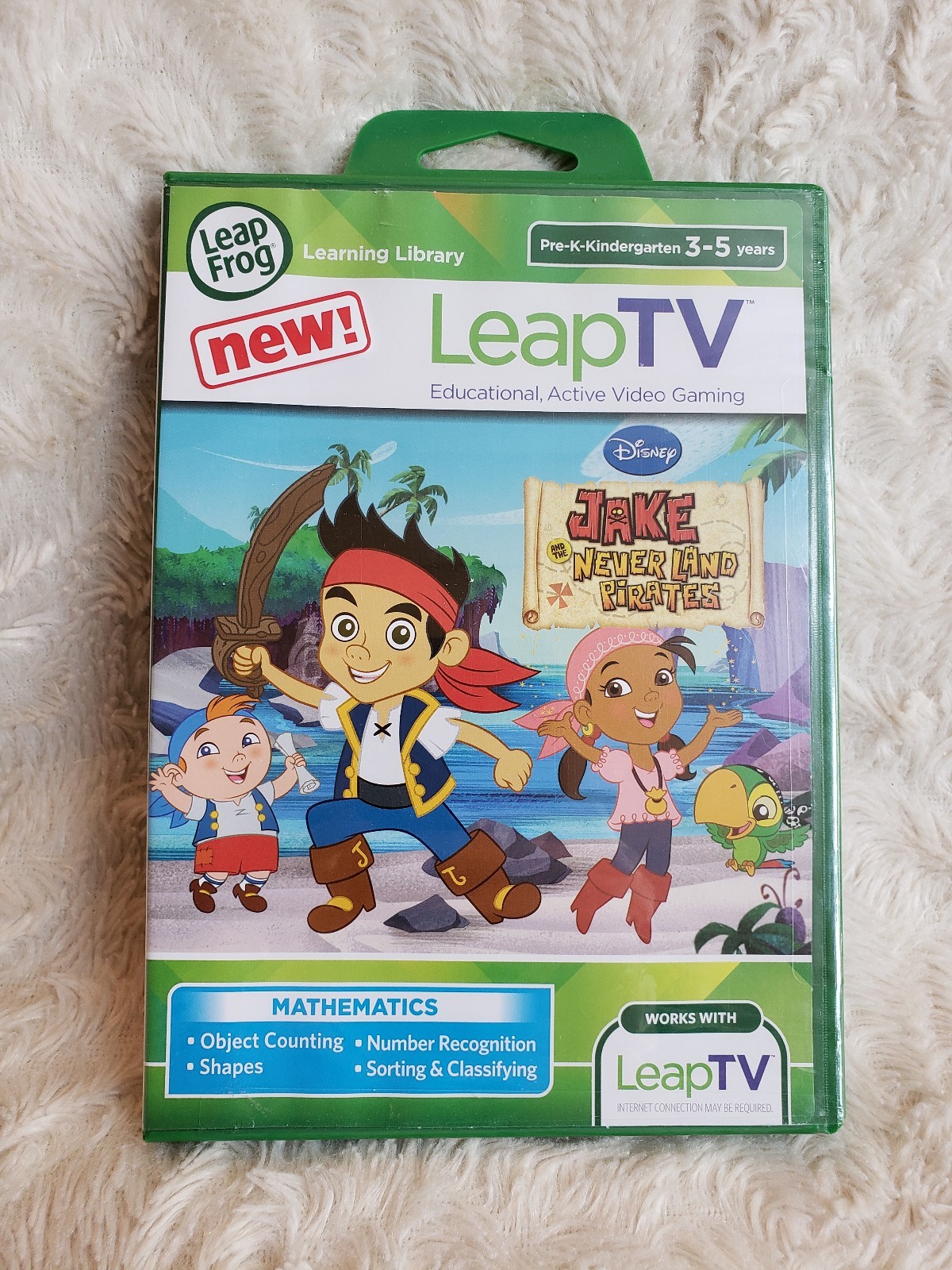 LEAP FROG Leap TV Pre-K – Kinder 3-5 yrs JAKE Neverland Pirates Math NEW Sealed