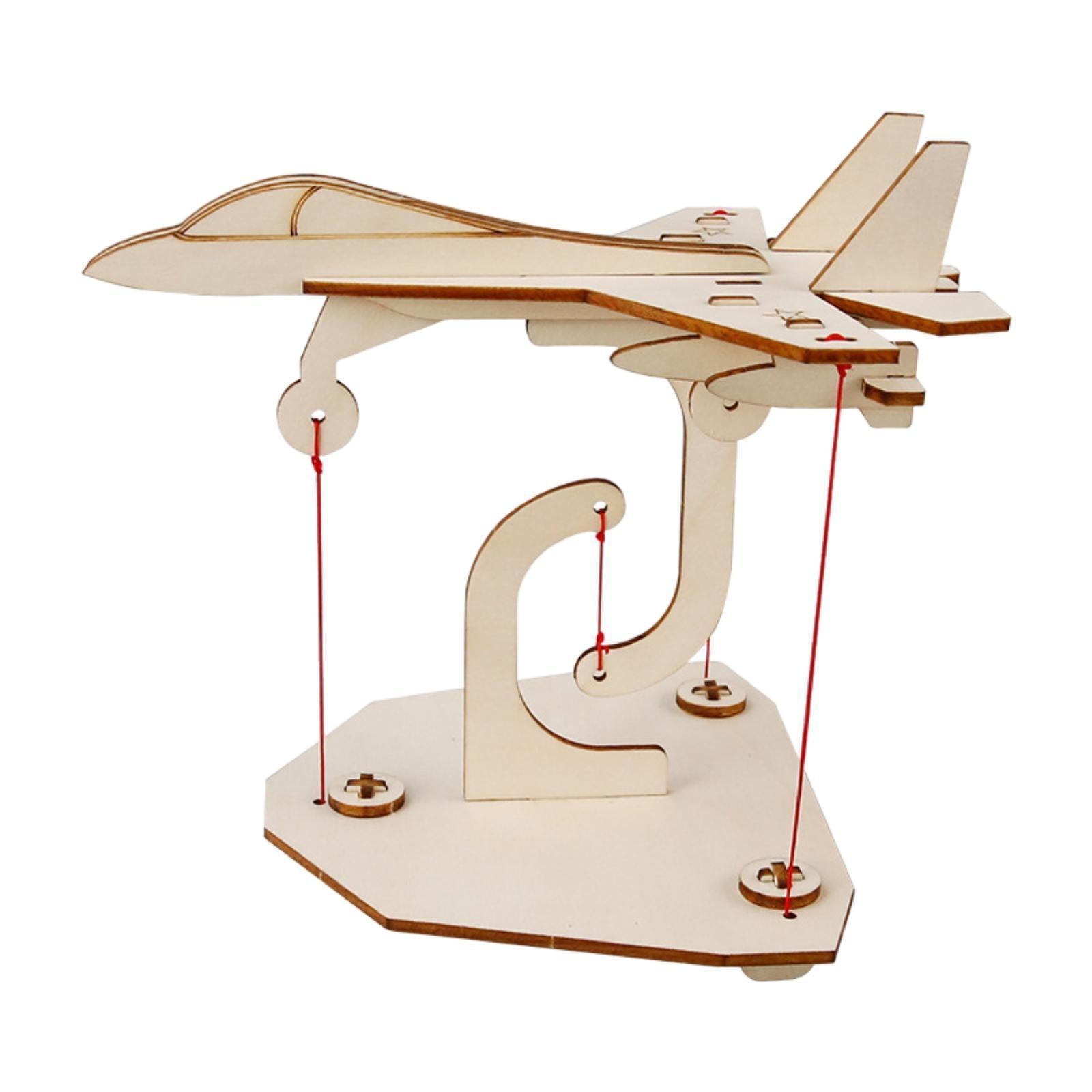 Wooden Suspension Aircraft Model Kit Teaching Aid Hand on Learning Assembly