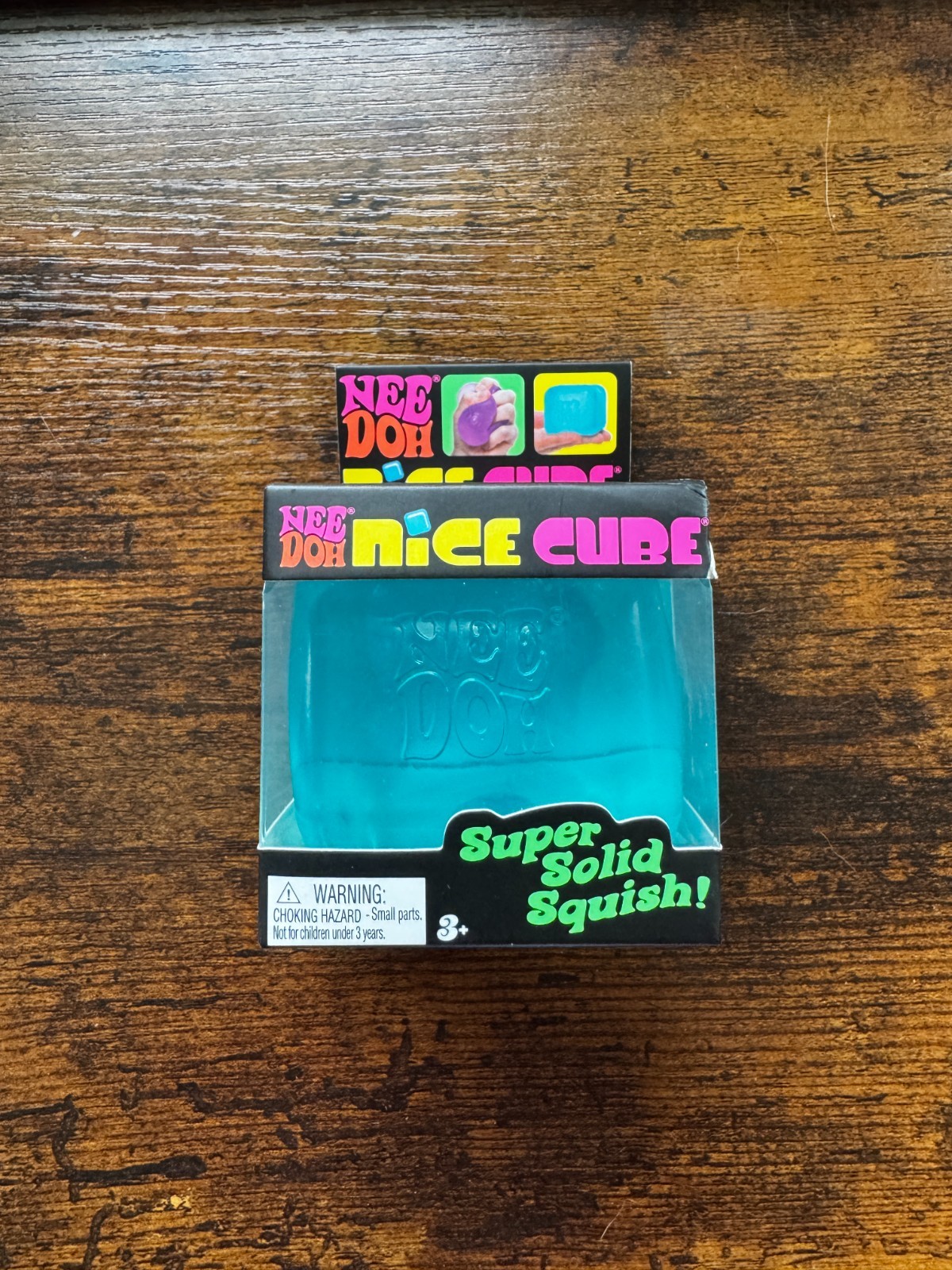 Schylling Nee Doh Nice Cube Super Solid Squish, Blue, New in Box