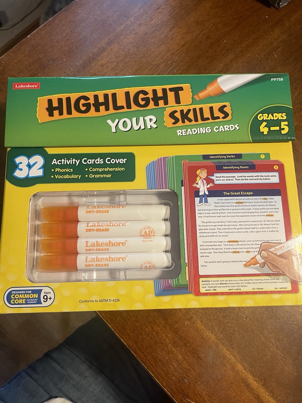 Lakeshore Reading Cards Set Grades 4-5 Comprehension Phonics Vocabulary NEW