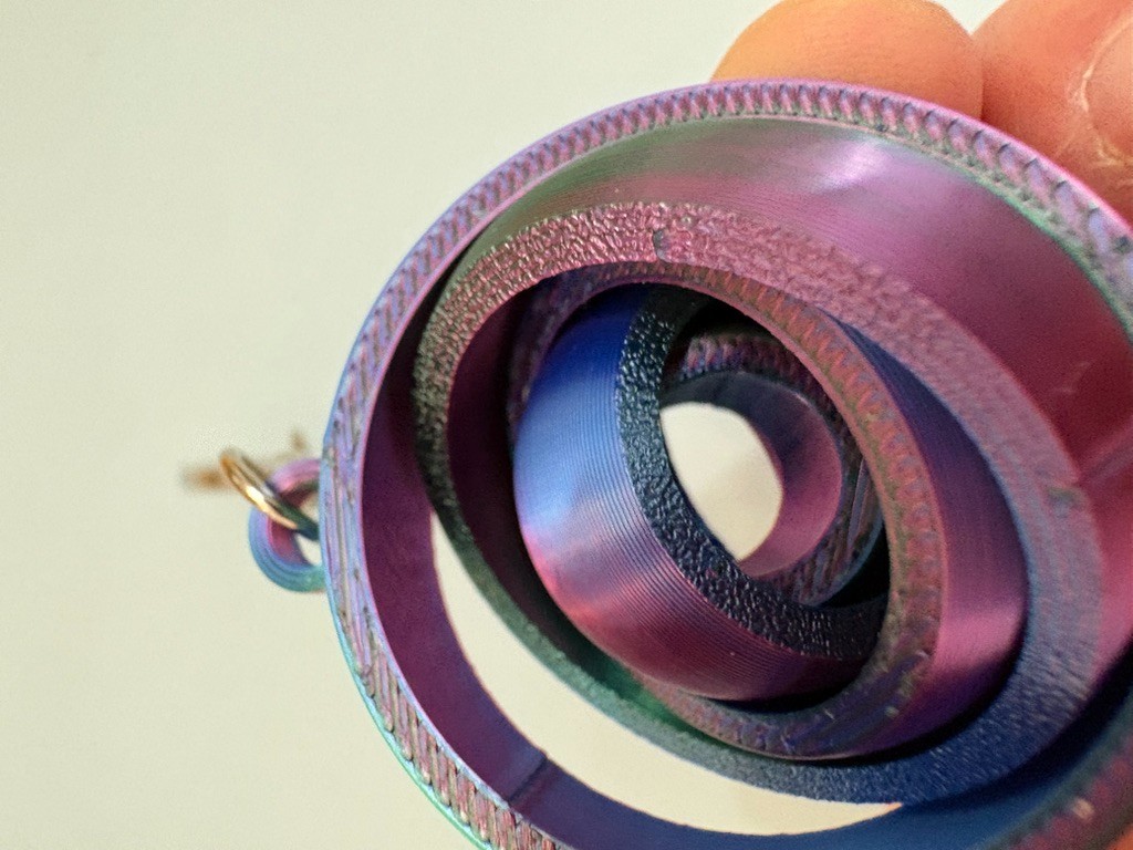 Rainbow Gyro Fidget Keychain | Rotating Spinner Keychain | Satisfying Fidget Toy