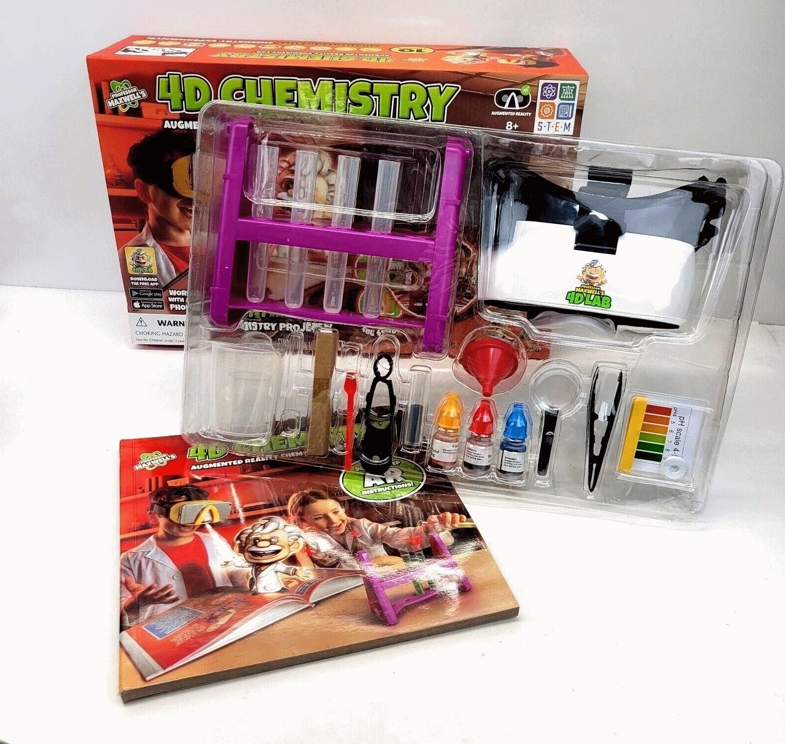 Professor Maxwells 4D Augmented Reality Chemistry Lab Stem Incomplete Open Box