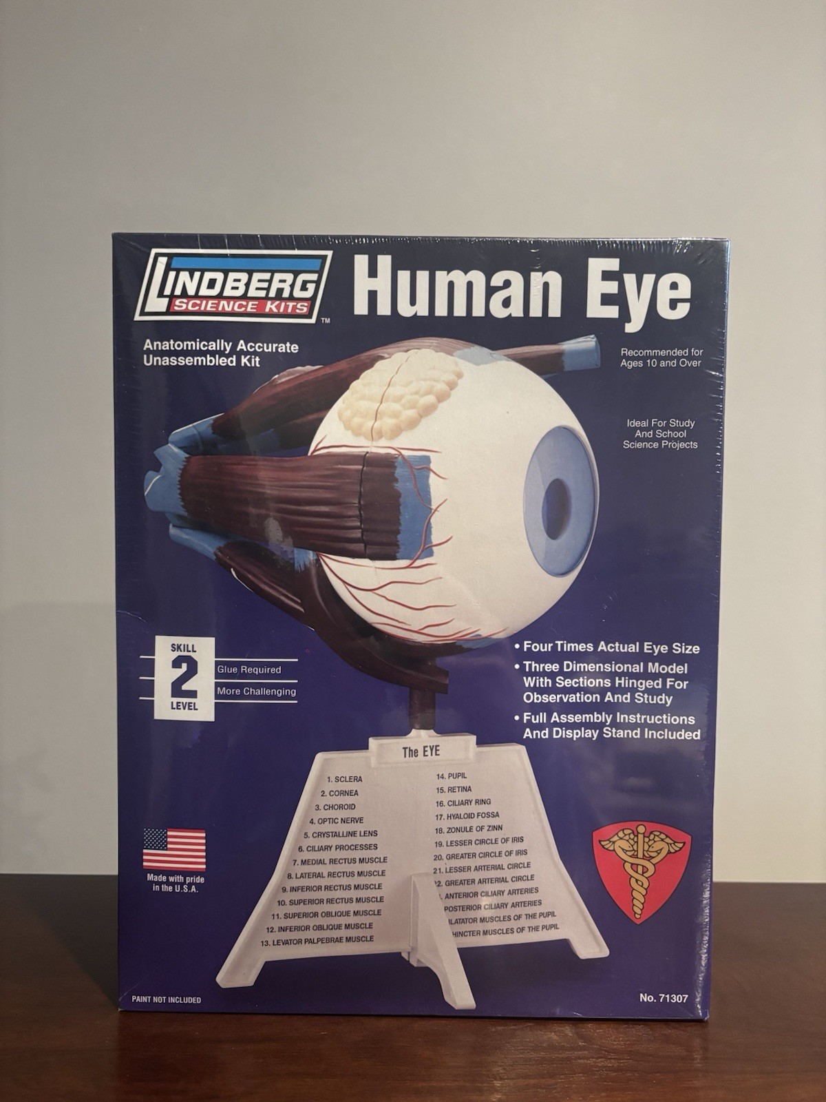 Linberg Human Eye Science Kit Skill Level 2 Ages 10 & Up 3 Dimensional Model New