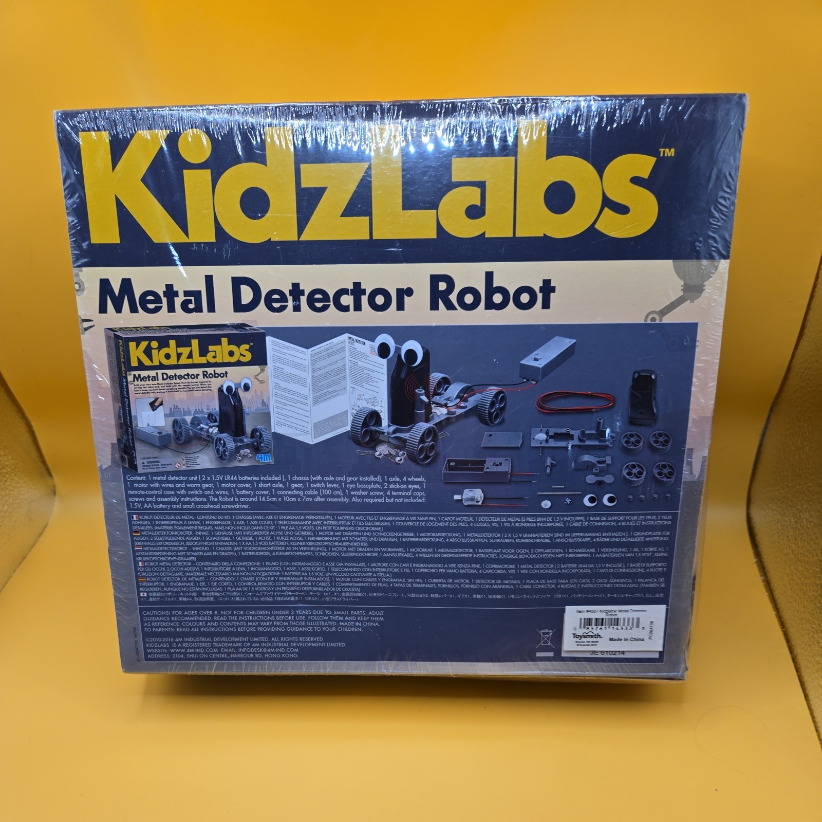 KidzLabs Build Your Own Metal Detector Robot Brand New/Sealed 4M