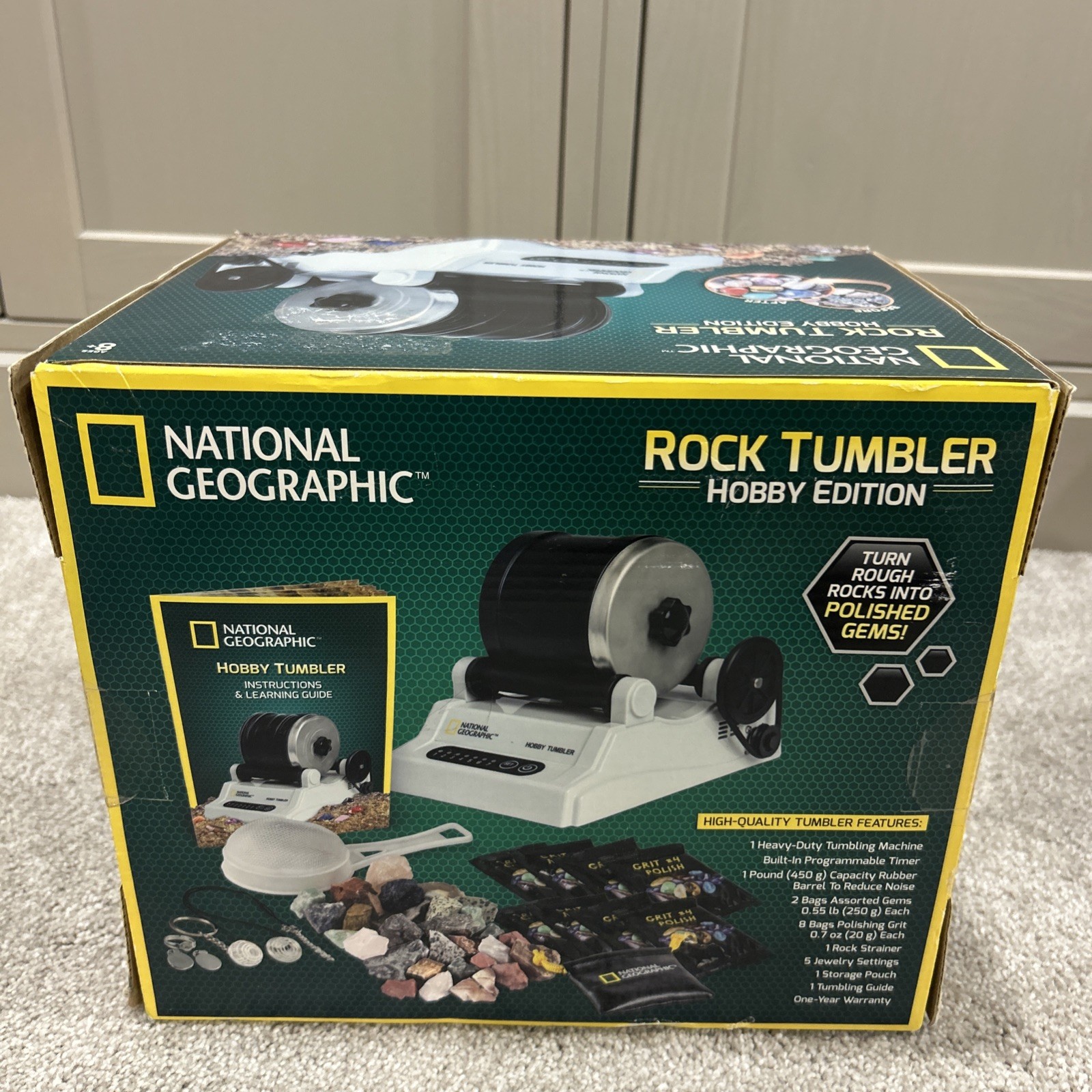 National Geographic Rock Tumbler HOBBY EDITION NEW STEM