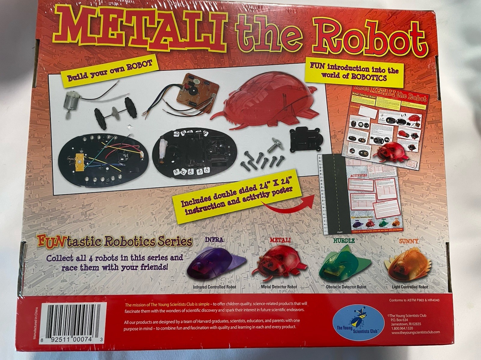 Metali The Robot Build Your Own Metal Detector Robot (8+) – Red Bug – New Sealed
