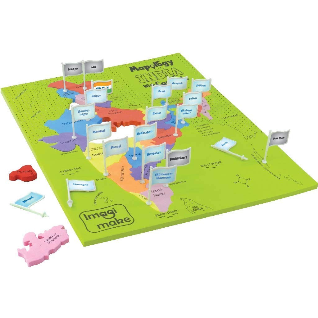 Mapology India with State Capitals – Educational Toy & Learning Aid