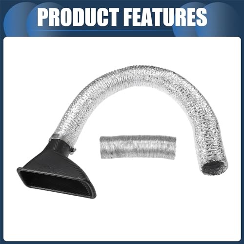 Air Intake Duct, Front Bumper Car Square Brake Air Duct with Extendable