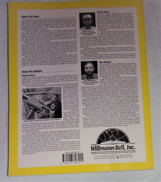 THE CCD CAMERA COOKBOOK BY BERRY, KANTO & MUNGER. 1994. NEW WITH SOFTWARE.