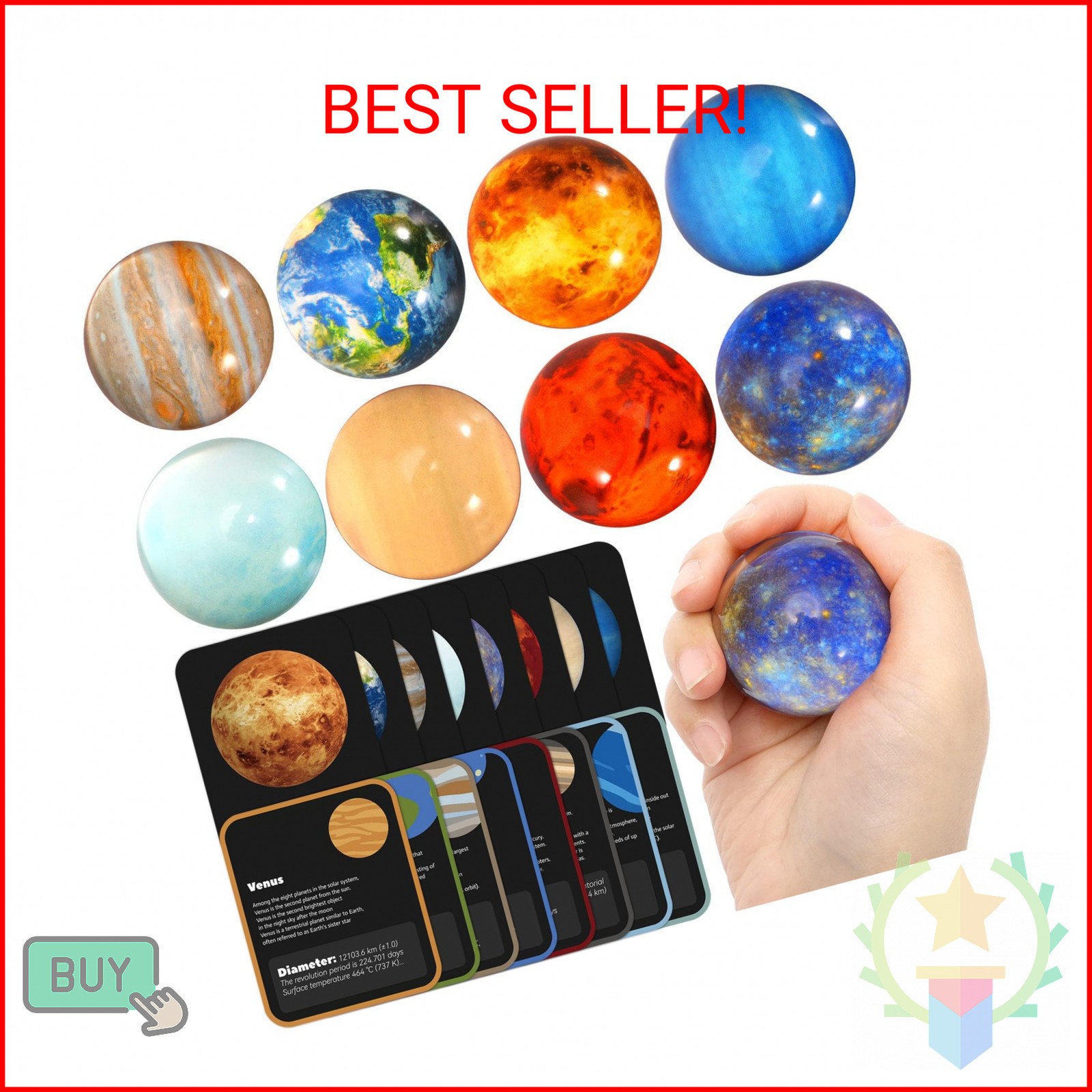 Pllieay 16PCS Solar System for Kids, Solar System Planets Toys – Eight Planets B