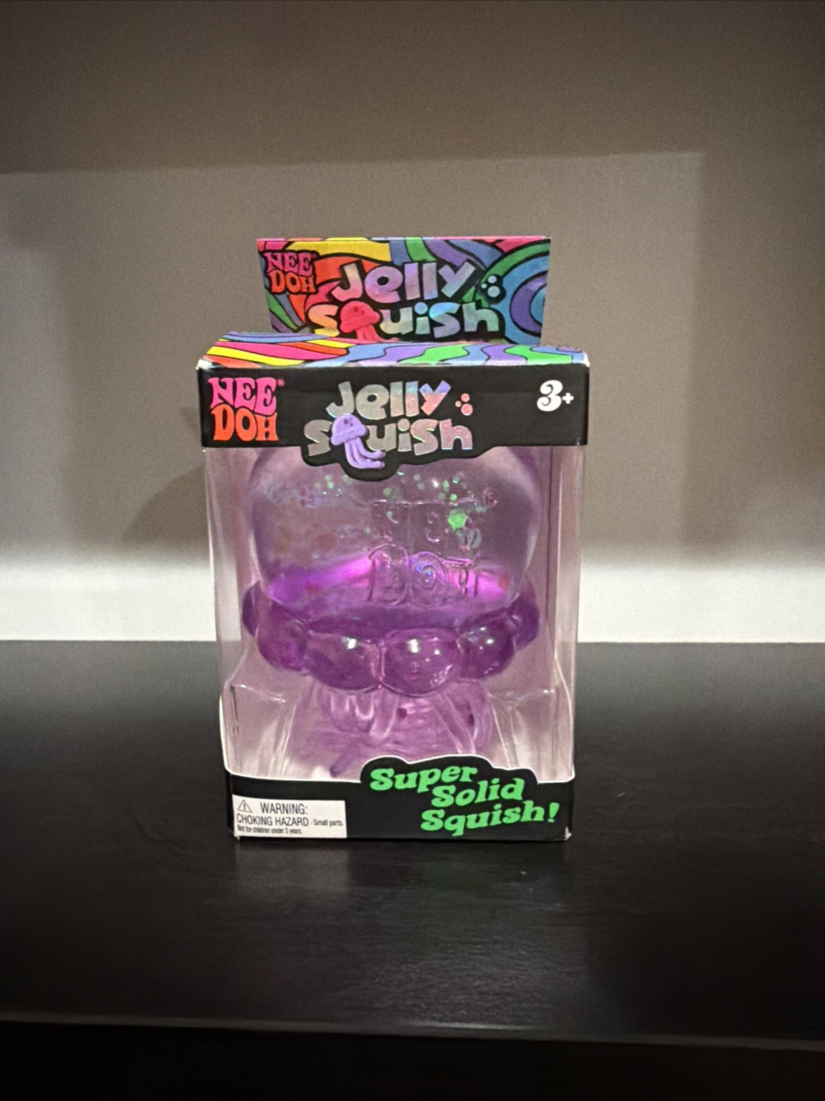 Purple NeeDoh JELLY SQUISH Sparkle Jellyfish Squishy Nee Doh 100% AUTHENTIC