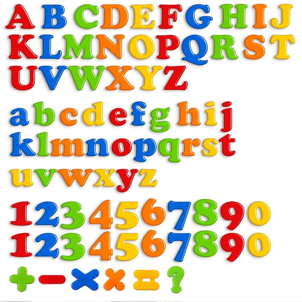 Coogam Magnetic Letters Numbers Alphabet Fridge Magnets Small, Colorful