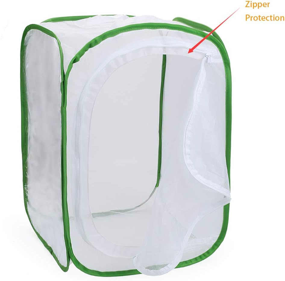 Insect and Butterfly Habitat Cage Terrarium Pop-Up 24 Inches Tall with Zipper Pr